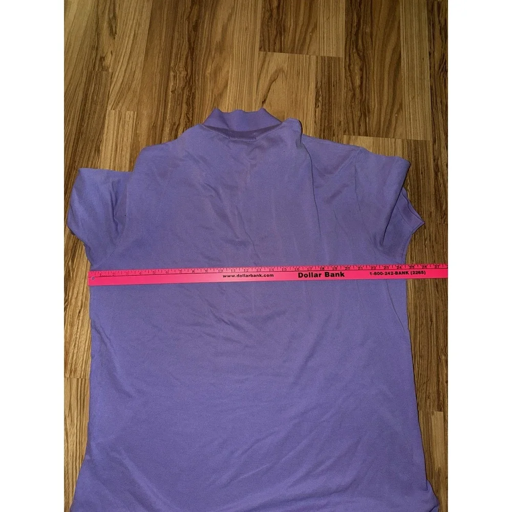 VTG 90s Ralph Lauren Men's XL Polo Shirt Purple Flesh Pony Cotton